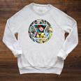 Marvel Widow Retro Comic Book Filled Spy Icon Raglan Sleeve Sweatshirt Heather Mustard