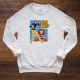 Marvel X-Men '97 Jean Grey Vintage Classic Comic Book Panels Raglan Sleeve Sweatshirt Heather Mustard