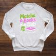 Matcha & Books Green Tea Lover ICES Matcha Latte Raglan Sleeve Sweatshirt Heather Mustard Matcha & Books Green Tea Lover ICES Matcha Latte Raglan Sleeve Sweatshirt Heather Mustard