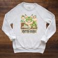 Matcha Drinking Maine Coon Cat Reading Books Aesthetic Raglan Sleeve Sweatshirt Heather Mustard