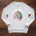 Merry Bookmas Christmas Tree Avid Reader Book Lover Xmas Raglan Sleeve Sweatshirt Heather Mustard