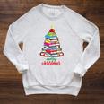 Merry Christmas Tree Book Reading Librarian Raglan Sleeve Sweatshirt Heather Mustard Merry Christmas Tree Book Reading Librarian Raglan Sleeve Sweatshirt Heather Mustard