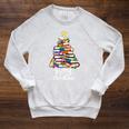 Merry Christmas Tree Love Reading Books Librarian Nerd Raglan Sleeve Sweatshirt Heather Mustard