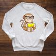 Monkey Nerd Book Glasses Raglan Sleeve Sweatshirt Heather Mustard Monkey Nerd Book Glasses Raglan Sleeve Sweatshirt Heather Mustard