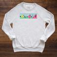 Mr Men Mr Greedy Retro Comic Book Colourful Premium Tri-Blend Raglan Sleeve Sweatshirt Heather Mustard