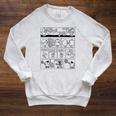 Mr Men Retro Comic Book Strip 70s & Raglan Sleeve Sweatshirt Heather Mustard