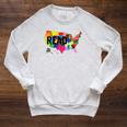 National Read America Shirt United States Read Books Raglan Sleeve Sweatshirt Heather Mustard