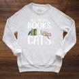 All I Need Is Books And Cats Book And Cat Lover Raglan Sleeve Sweatshirt Heather Mustard All I Need Is Books And Cats Book And Cat Lover Raglan Sleeve Sweatshirt Heather Mustard