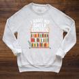 I Have No Shelf Control Book Lover Reading Raglan Sleeve Sweatshirt Heather Mustard