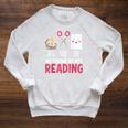 Nothing Beats Reading Rock Paper Scissors Book Lover Library Raglan Sleeve Sweatshirt Heather Mustard