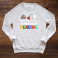 Nothing Beats Reading Rock Paper Scissors For Book Lover Raglan Sleeve Sweatshirt Heather Mustard
