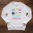 Nothing Beats Reading Rock Paper Scissors Game Book Lover Raglan Sleeve Sweatshirt Heather Mustard