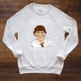 The Office Book Face Jim Raglan Sleeve Sweatshirt Heather Mustard