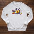 Panda Reading Bear Read Books Cute Raglan Sleeve Sweatshirt Heather Mustard
