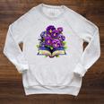Pansies Flowers Book Pansy Floral Raglan Sleeve Sweatshirt Heather Mustard Pansies Flowers Book Pansy Floral Raglan Sleeve Sweatshirt Heather Mustard