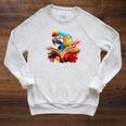 Parrot Reading Book Raglan Sleeve Sweatshirt Heather Mustard Parrot Reading Book Raglan Sleeve Sweatshirt Heather Mustard