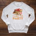 I Like To Party & By Party I Mean Read Books Reading Book Raglan Sleeve Sweatshirt Heather Mustard