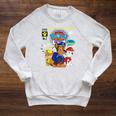 Paw Patrol Comic Book Strip Raglan Sleeve Sweatshirt Heather Mustard