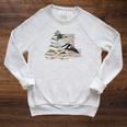 Pigeon Birds And Books Reading Bird Watching Bookworm Raglan Sleeve Sweatshirt Heather Mustard