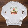 Plant a Seed Read Reader Book Library Mom Dad Summer Raglan Sleeve Sweatshirt Heather Mustard