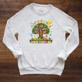 Plant A Seed Read Summer Reading 2026 Book Tree Raglan Sleeve Sweatshirt Heather Mustard