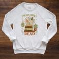 Plant A Seed Read Summer Reading 2026 Teacher Librarian Book Raglan Sleeve Sweatshirt Heather Mustard