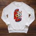 Pow Goal Comic Book Pop Art Brick Wall Smash Soccer Raglan Sleeve Sweatshirt Heather Mustard Pow Goal Comic Book Pop Art Brick Wall Smash Soccer Raglan Sleeve Sweatshirt Heather Mustard