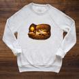 I Prefer Cats & Books – Calico Cat And Book Raglan Sleeve Sweatshirt Heather Mustard