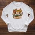 Protein And Proverbs Protein Workout Book Lover Retro Raglan Sleeve Sweatshirt Heather Mustard