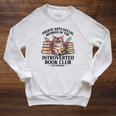 Proud Introverted Book Club Anti Social Reader Pet Cat Raglan Sleeve Sweatshirt Heather Mustard