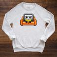 Proud Library Patron Cute Tablet Reading a Book Raglan Sleeve Sweatshirt Heather Mustard