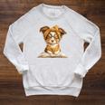 Puppy Open Book Reading Dog Lover Graphic Portrait Round Raglan Sleeve Sweatshirt Heather Mustard Puppy Open Book Reading Dog Lover Graphic Portrait Round Raglan Sleeve Sweatshirt Heather Mustard