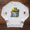 Raccoon At Library Book Return Librarian And Reader Raglan Sleeve Sweatshirt Heather Mustard