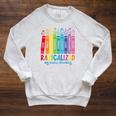 Radicalized By Basic Decency Rainbow Books LGBTQ Equality Raglan Sleeve Sweatshirt Heather Mustard Radicalized By Basic Decency Rainbow Books LGBTQ Equality Raglan Sleeve Sweatshirt Heather Mustard
