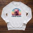 I Read A'Lotl Axolotl Book Lover Librarian Reading Readers Raglan Sleeve Sweatshirt Heather Mustard I Read A'Lotl Axolotl Book Lover Librarian Reading Readers Raglan Sleeve Sweatshirt Heather Mustard