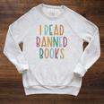 I Read Banned Books Challenged Books Raglan Sleeve Sweatshirt Heather Mustard