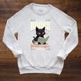 Read Banned Books Drink Coffee Fight Evil Cat Free Speech Raglan Sleeve Sweatshirt Heather Mustard