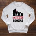 I Read Banned Books Banned Books Week Reading Women Raglan Sleeve Sweatshirt Heather Mustard