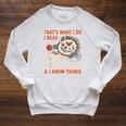 Read Books I Cross Stitch Sewing Stitcher Quilt Cross Stitch Raglan Sleeve Sweatshirt Heather Mustard