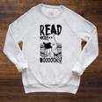 Read More Books Ghost Halloween Reading Teacher Literacy Raglan Sleeve Sweatshirt Heather Mustard Read More Books Ghost Halloween Reading Teacher Literacy Raglan Sleeve Sweatshirt Heather Mustard