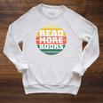 Read More Books Retro Vintage Book Lover Premium Tri-Blend Raglan Sleeve Sweatshirt Heather Mustard