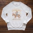 Read 'Em Cowgirl Saddle Up With A Good Book Rodeo Bookworm Raglan Sleeve Sweatshirt Heather Mustard