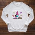That What I Do I Read And I Forget Things Gnomes Read Book Raglan Sleeve Sweatshirt Heather Mustard