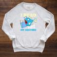 I Read Past My Bed Time Book Reading Anglerfish Librarian Raglan Sleeve Sweatshirt Heather Mustard