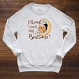 I Read Past My Bedtime Book Lover Raglan Sleeve Sweatshirt Heather Mustard