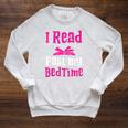 I Read Past My Bedtime Books Lover Bookworm Bookaholic Raglan Sleeve Sweatshirt Heather Mustard