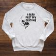 I Read Past My Bedtime Reading Cat Book Lover Raglan Sleeve Sweatshirt Heather Mustard