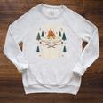Read S'More Books Cute Campfire Reading Book Lovers Raglan Sleeve Sweatshirt Heather Mustard
