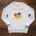 A Well Read Woman Is A Dangerous Creature Book Reader Raglan Sleeve Sweatshirt Heather Mustard