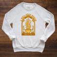 A Well Read Woman Is A Dangerous Creature Book Witch Raglan Sleeve Sweatshirt Heather Mustard